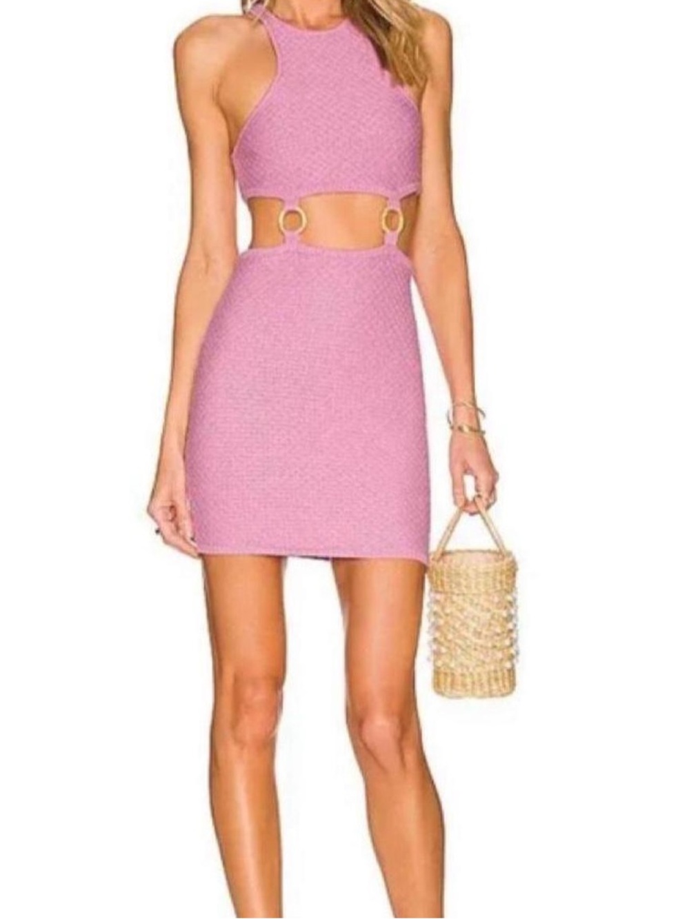 Lovers + Friends Lilac Knit Cutout Pencil Skirt Set